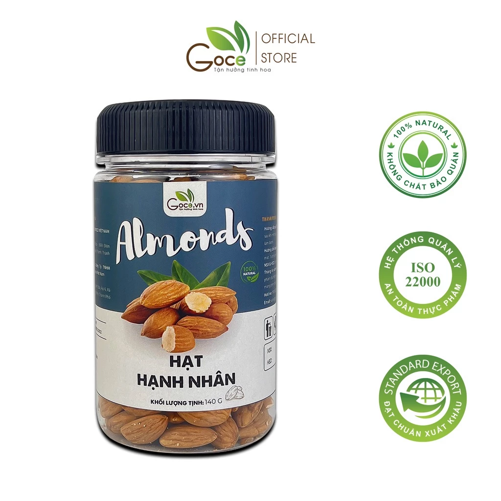 Hộp 140g Hạt hạnh nhân rang Goce