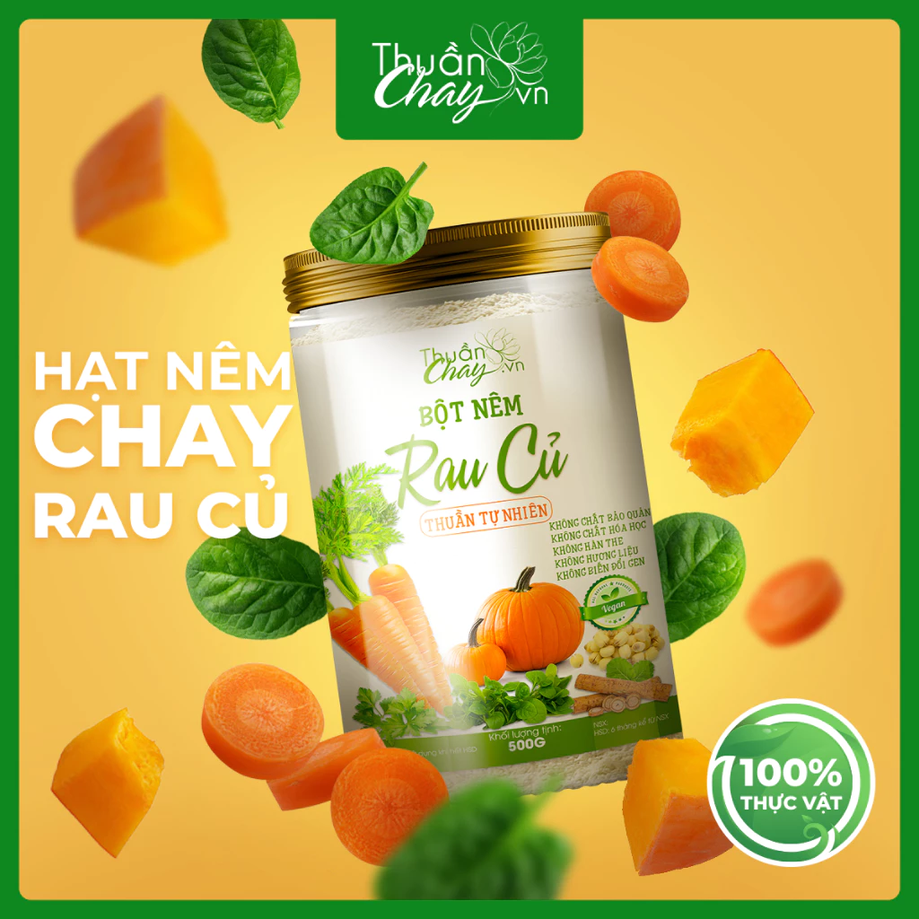 Bột Nêm Rau Củ Thuần Chay VN 500g - Không bột ngọt, đậm đà hương vị món ăn