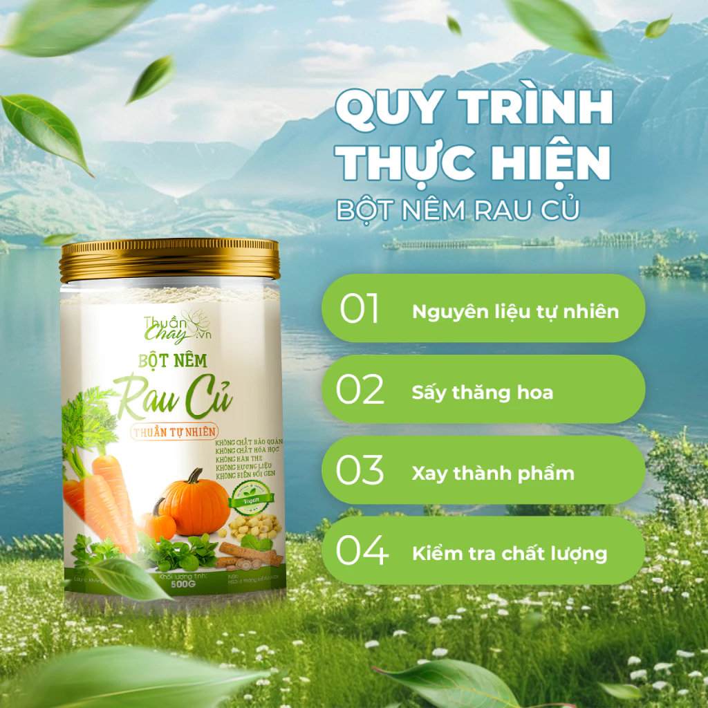 Bột Nêm Rau Củ Thuần Chay VN 500g - Không bột ngọt, đậm đà hương vị món ăn