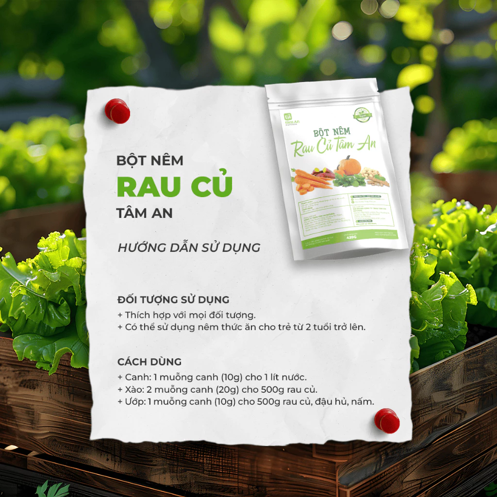 Gói Bột Nêm Rau Củ Thuần Chay VN 420g - Không bột ngọt, đậm đà hương vị món ăn