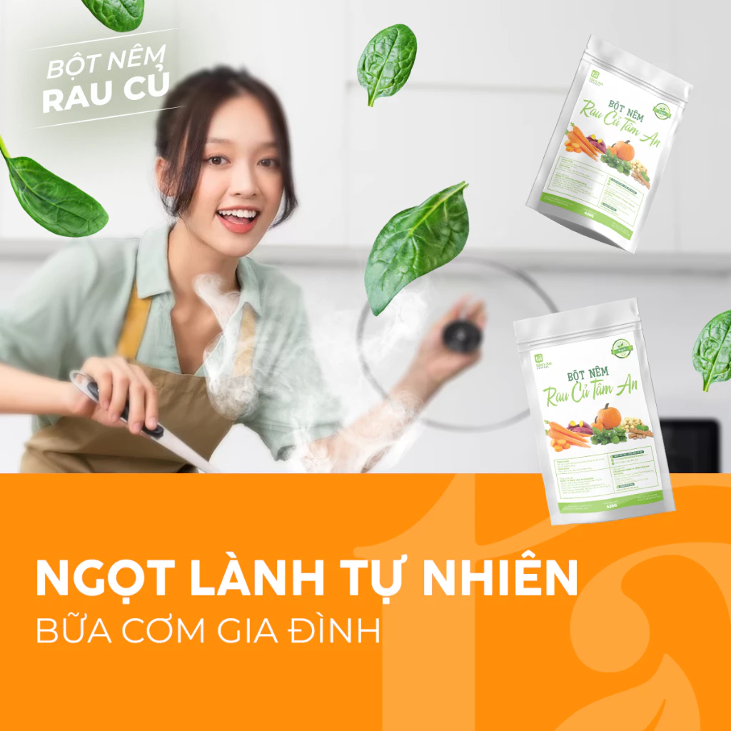 Gói Bột Nêm Rau Củ Thuần Chay VN 420g - Không bột ngọt, đậm đà hương vị món ăn