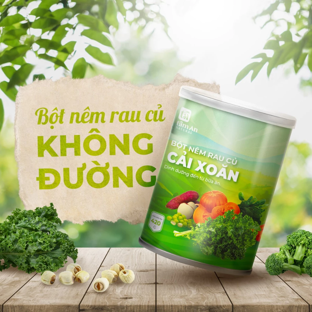 Bột Nêm Cải Xoăn Rau Củ Thuần Chay VN 420g - Đậm đà hương vị món ăn