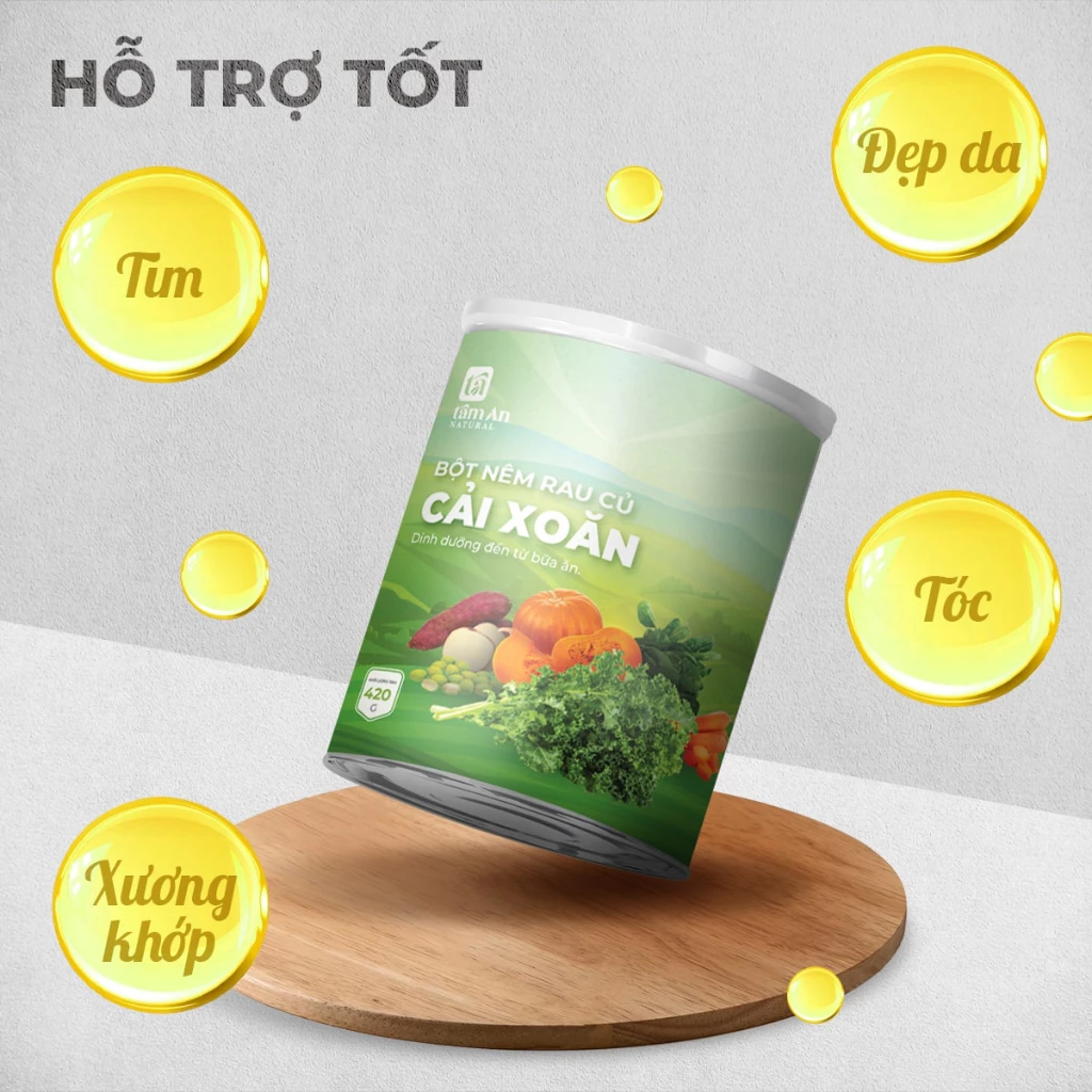 Bột Nêm Cải Xoăn Rau Củ Thuần Chay VN 420g - Đậm đà hương vị món ăn