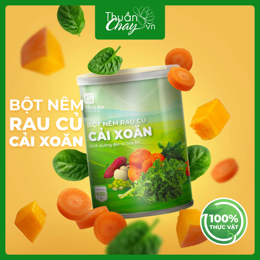 Bột Nêm Cải Xoăn Rau Củ Thuần Chay VN 420g - Đậm đà hương vị món ăn