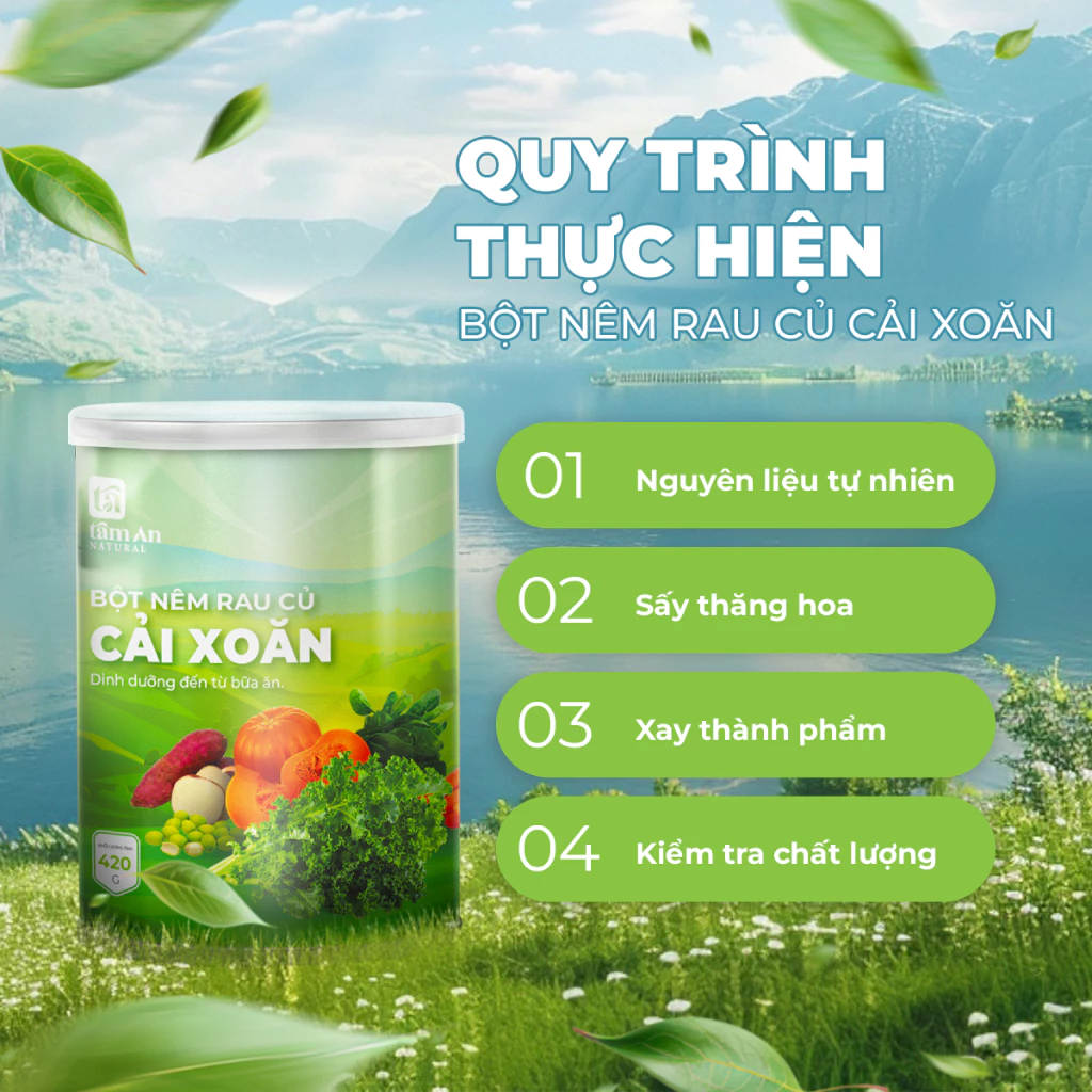 Bột Nêm Cải Xoăn Rau Củ Thuần Chay VN 420g - Đậm đà hương vị món ăn