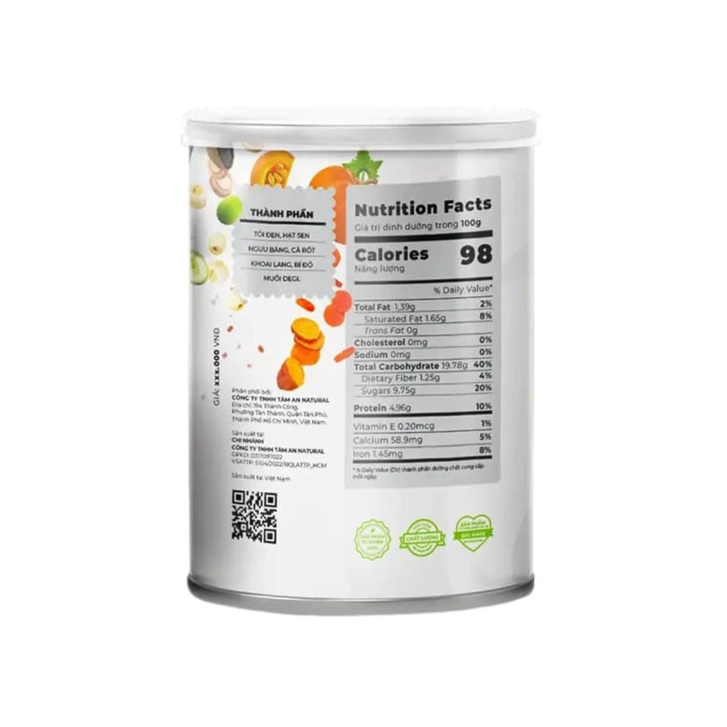 Bột Nêm Rau Củ Tỏi Đen Thuần Chay VN 420g - Đậm đà món ăn, tăng sức đề kháng
