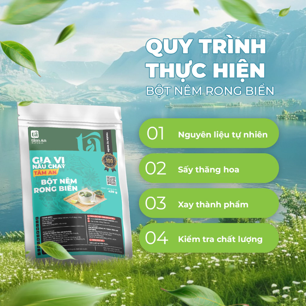 Bột Nêm Rong Biển Thuần Chay VN 420g - Hỗ trợ tốt cho tiêu hóa