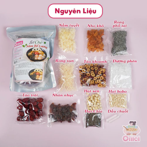 Set chè sâm bổ lượng (Set lớn 30 Chén) Onici