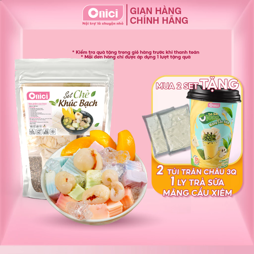 Set chè khúc bạch Onici nguyên liệu nấu 20-25 chén