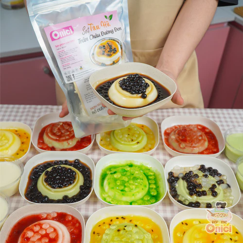 Set Tàu Hũ Trân Châu Đường Đen Ocini (SET 10 CHÉN)