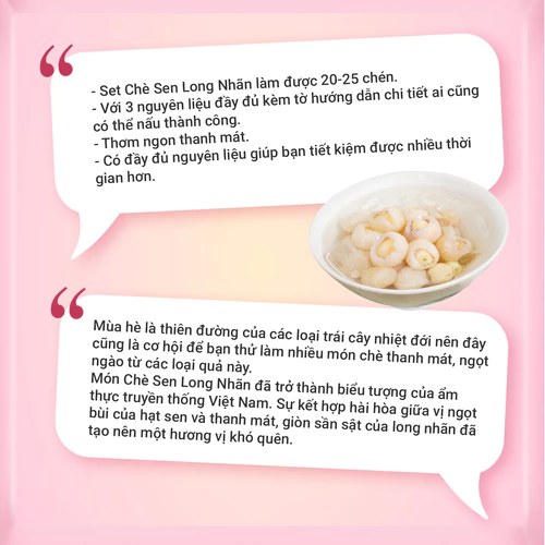 Set chè Sen Long Nhãn (NẤU 20-25 CHÉN) ONICI