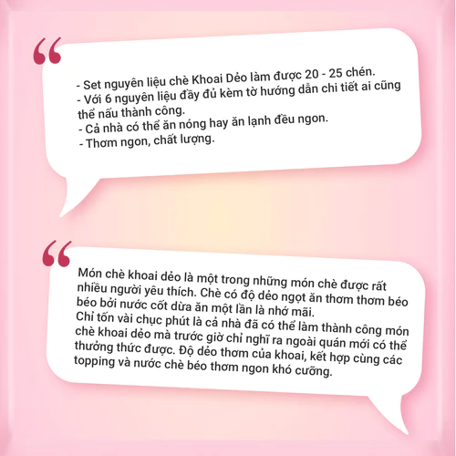 Set chè khoai dẻo ONICI nguyên liệu nấu 20-25 chén