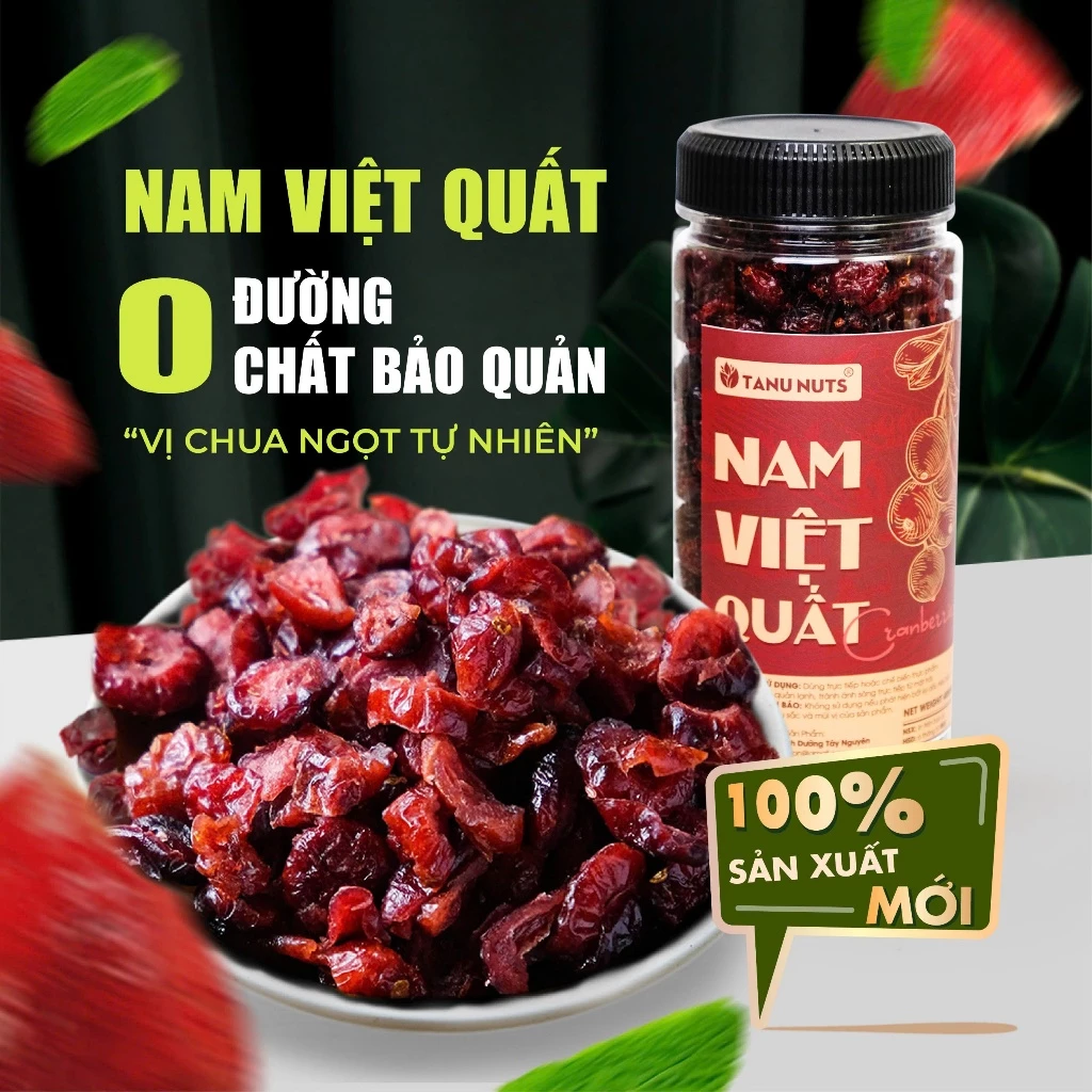 Nam việt quất sấy khô TANU NUTS tốt cho người ăn kiêng, mẹ bầu.