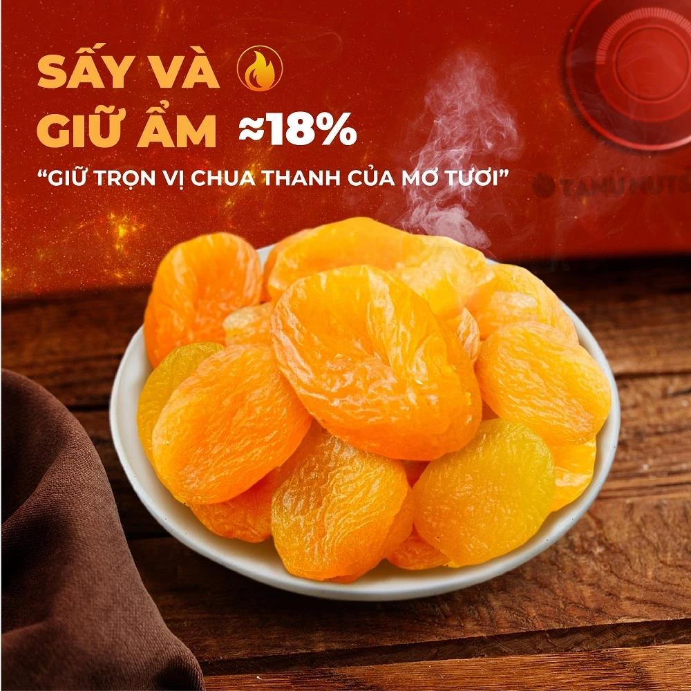 Mơ sấy dẻo Thổ Nhĩ Kỳ TANU NUTS ăn kiêng, ăn vặt mẹ bầu