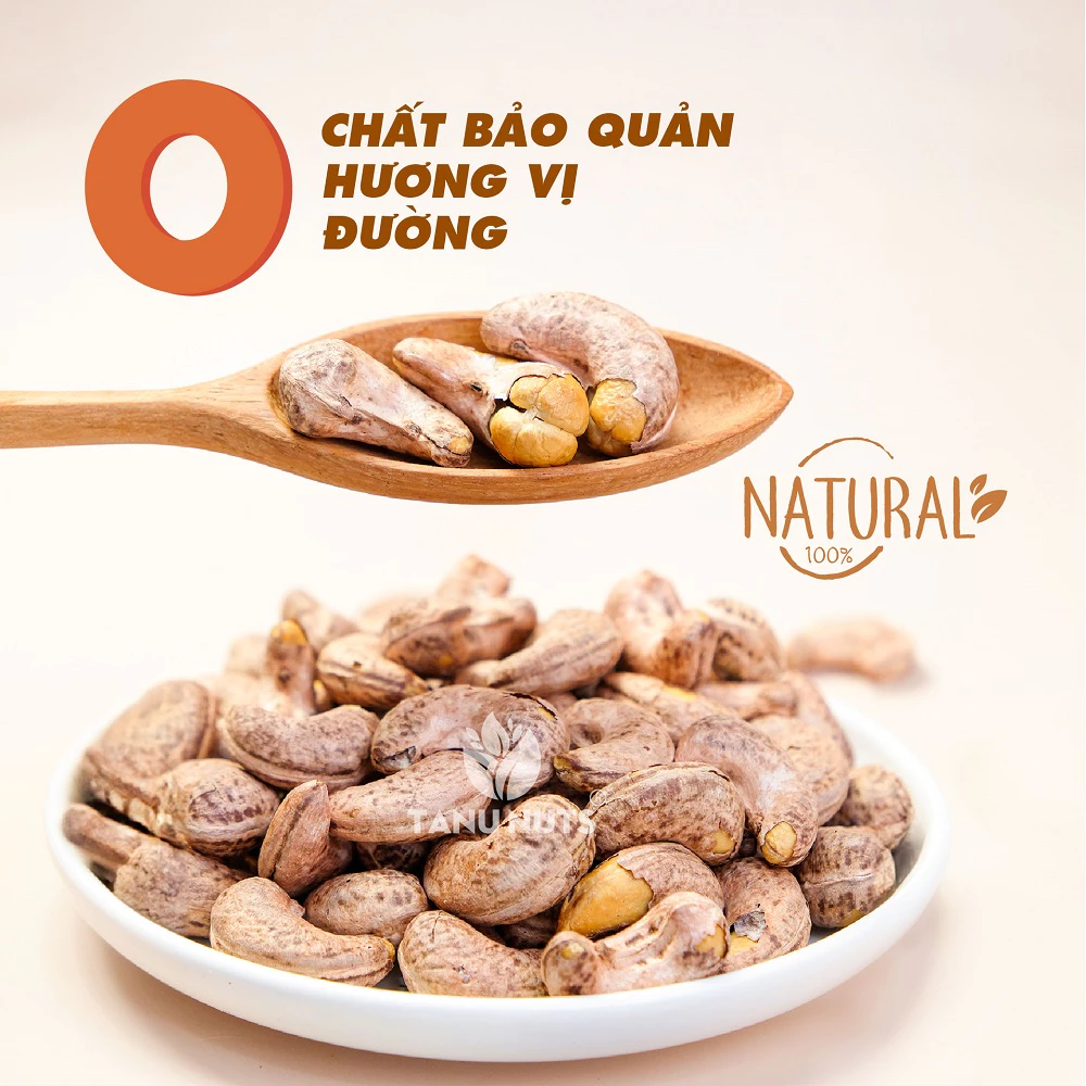 Hạt điều rang muối nguyên hạt TANU NUTS dinh dưỡng cho bà bầu, ăn kiêng, giảm cân