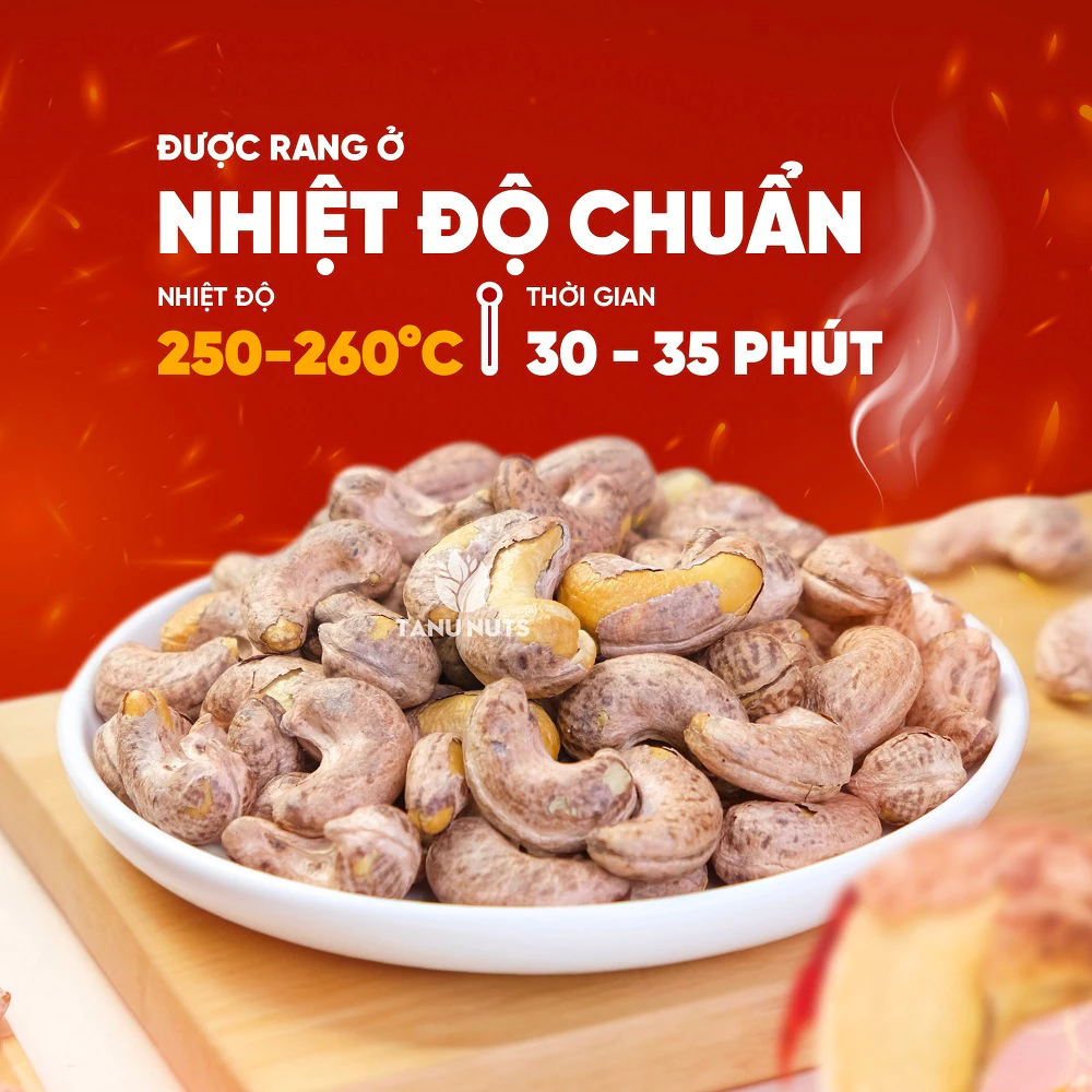 Hạt điều rang muối nguyên hạt TANU NUTS dinh dưỡng cho bà bầu, ăn kiêng, giảm cân