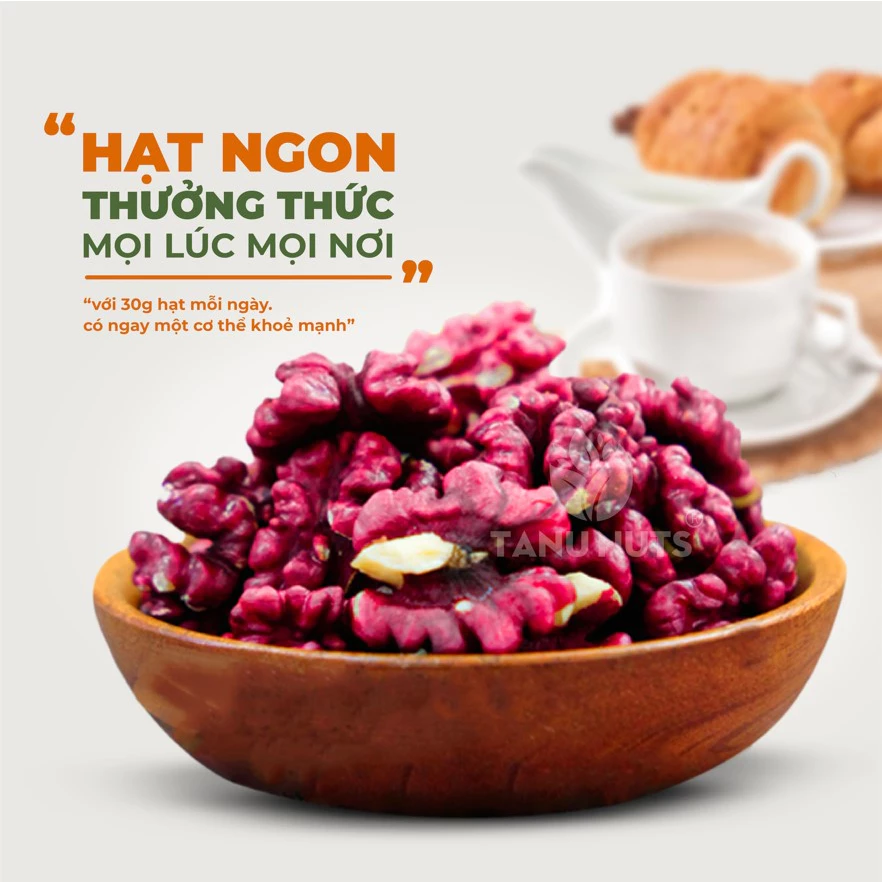 Nhân óc chó đỏ tách vỏ Mỹ TANU NUTS dinh dưỡng cho bà bầu, ăn kiêng, giảm cân