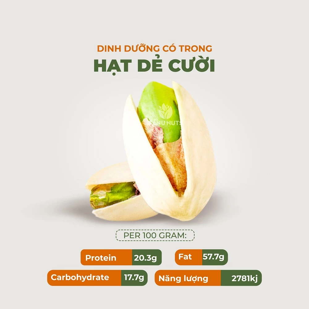 Hạt dẻ cười rang muối không tẩy trắng TANU NUTS giàu dinh dưỡng