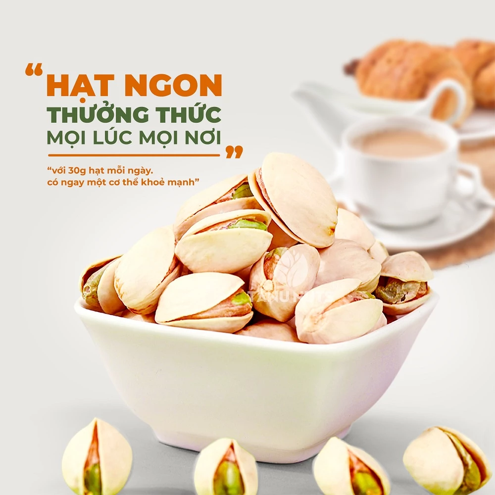 Hạt dẻ cười rang muối không tẩy trắng TANU NUTS giàu dinh dưỡng