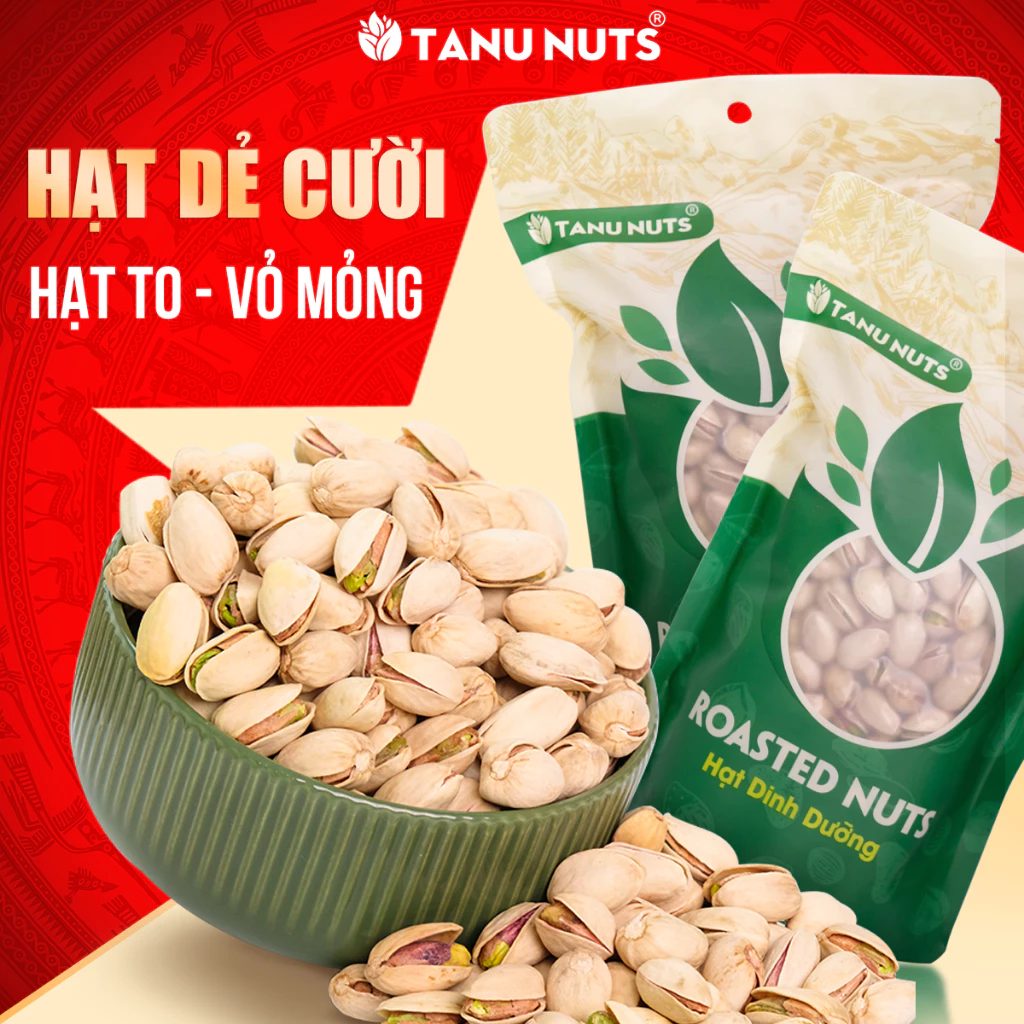 Hạt dẻ cười rang muối không tẩy trắng TANU NUTS giàu dinh dưỡng