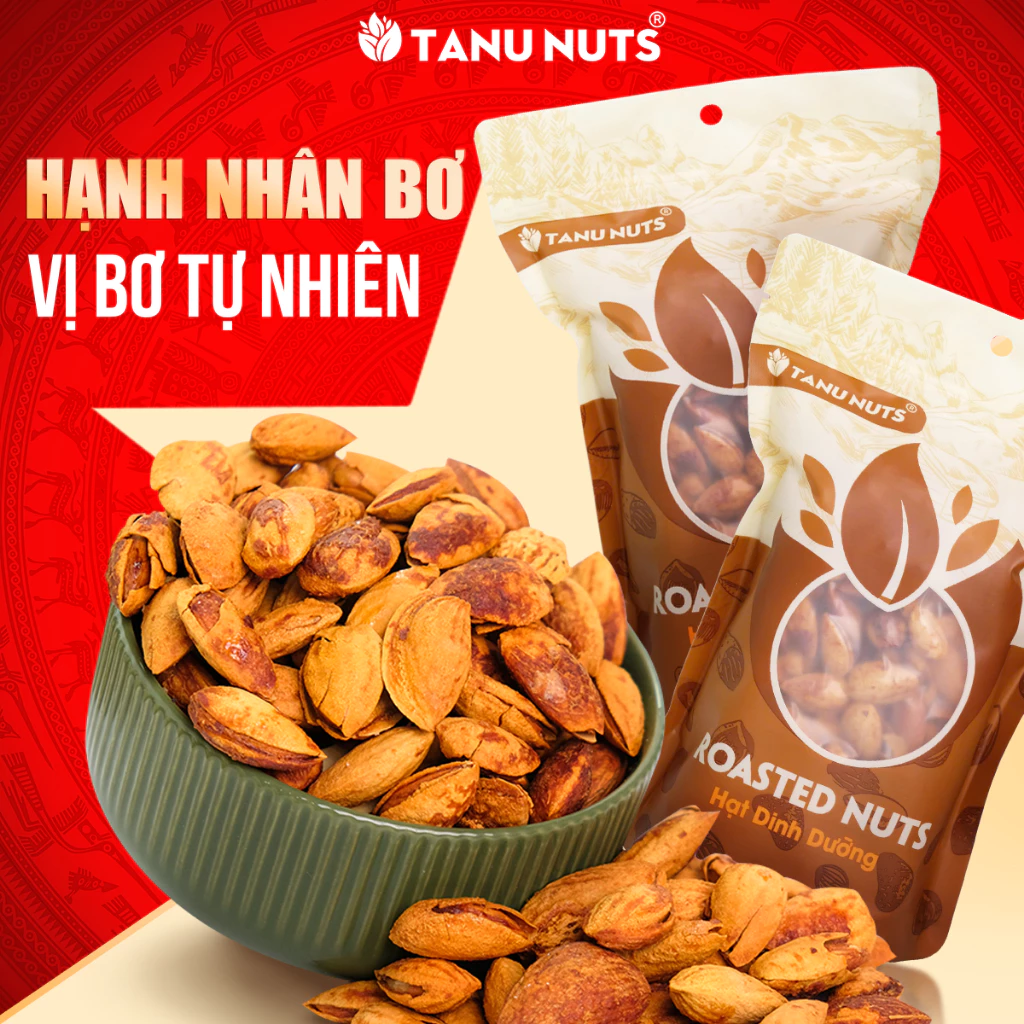 Hạnh nhân rang bơ Úc vỏ mỏng TANU NUTS, hạnh nhân mật ong