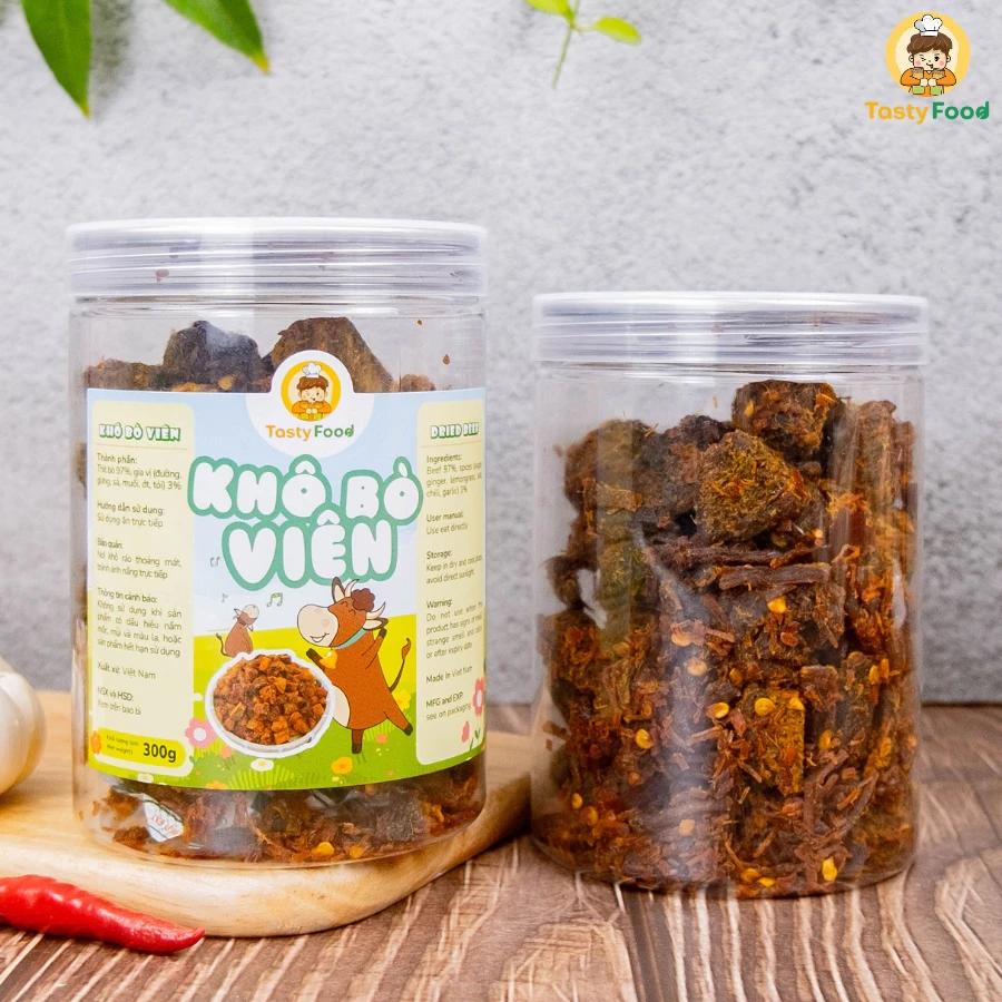 Khô Bò Viên Tasty Food Hũ 300G