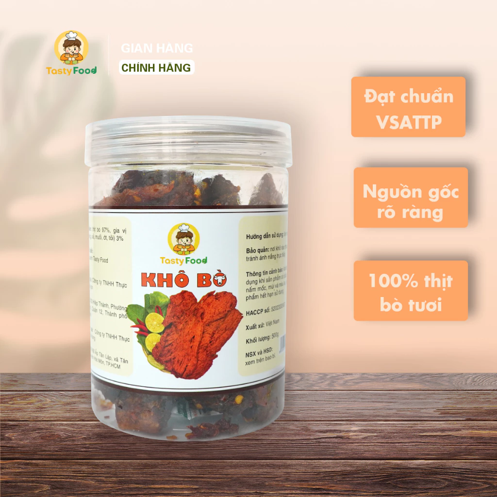 Khô Bò Viên Tasty Food Hũ 300G