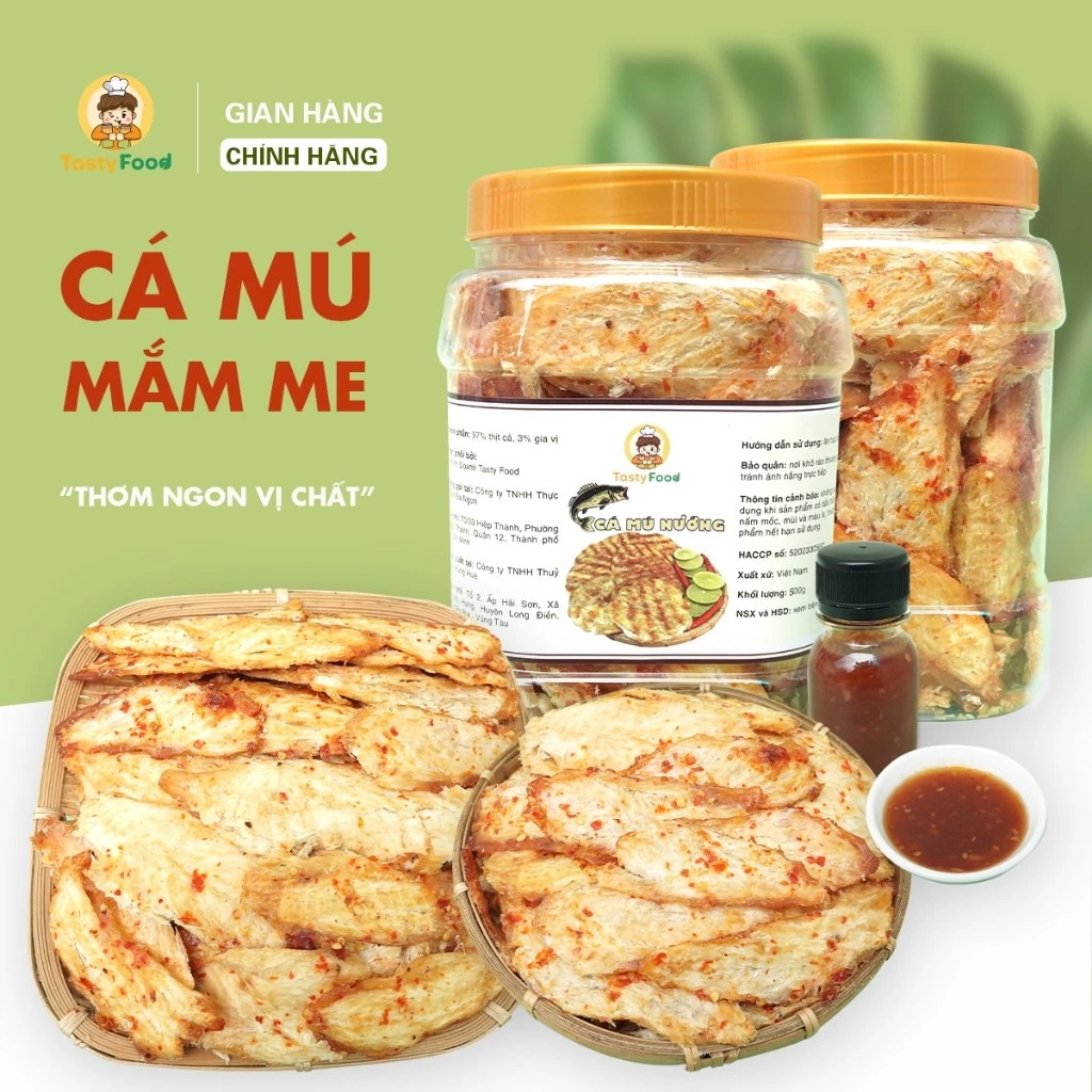 Cá Mú Nướng Muối Ớt Chấm Mắm Me Tasty Food - Hũ 500G