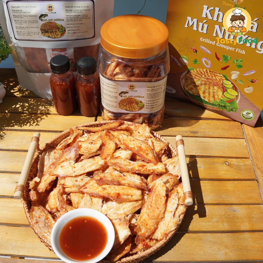 Cá Mú Nướng Muối Ớt Chấm Mắm Me Tasty Food - Hũ 500G