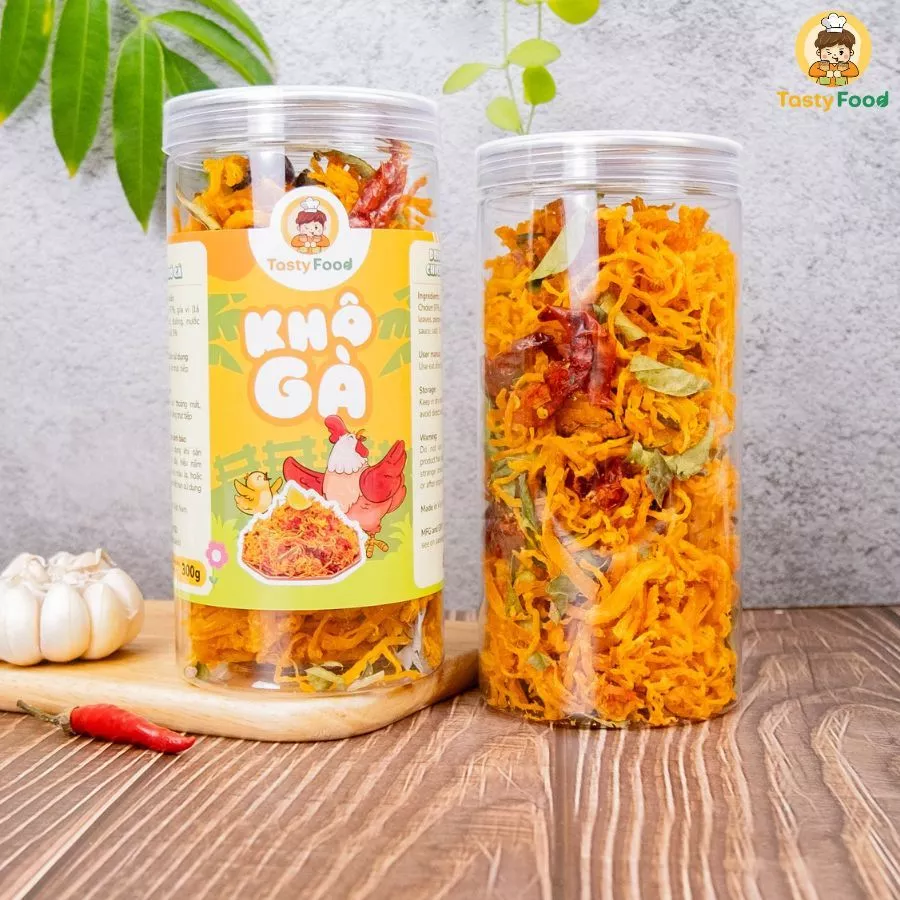 Khô Gà Lá Chanh Tasty Food Hũ 300G