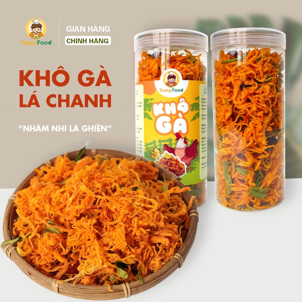 Khô Gà Lá Chanh Tasty Food Hũ 300G