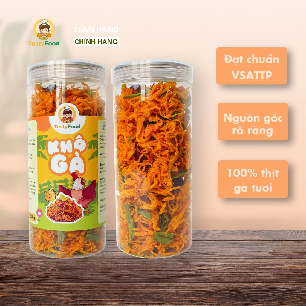 Khô Gà Lá Chanh Tasty Food Hũ 300G