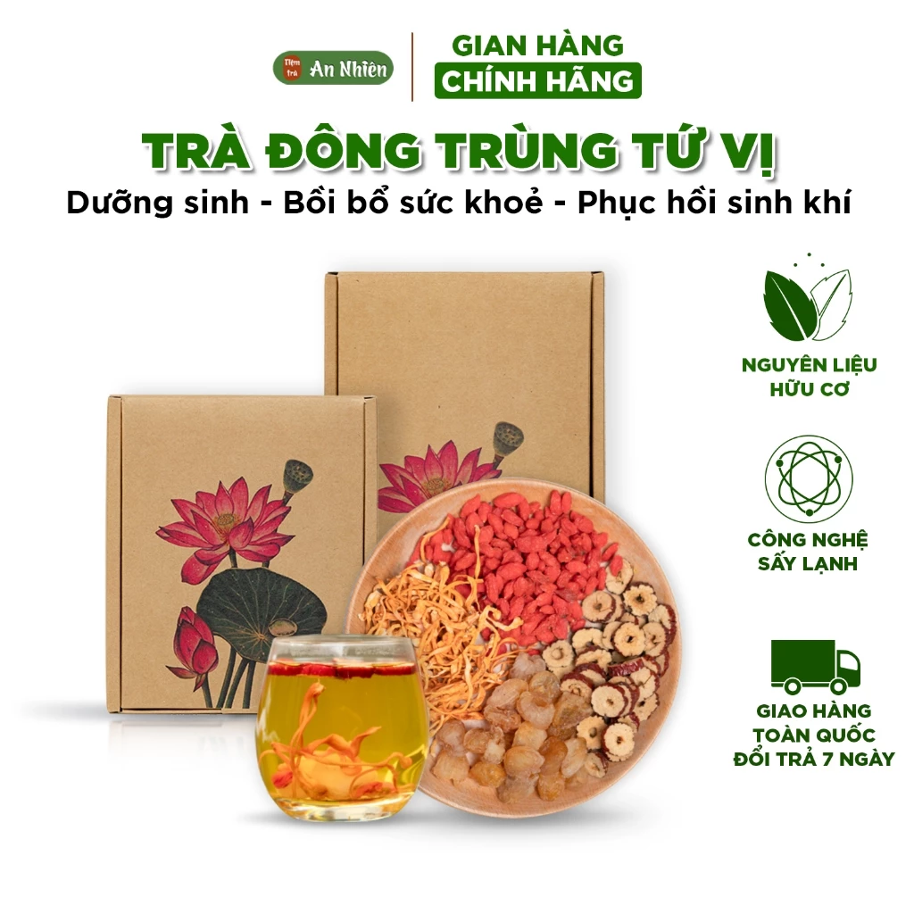 Trà Đông Trùng Hạ Thảo Long Nhãn Tứ Vị An Nhiên bồi bổ sức khỏe, tăng cường sinh lý