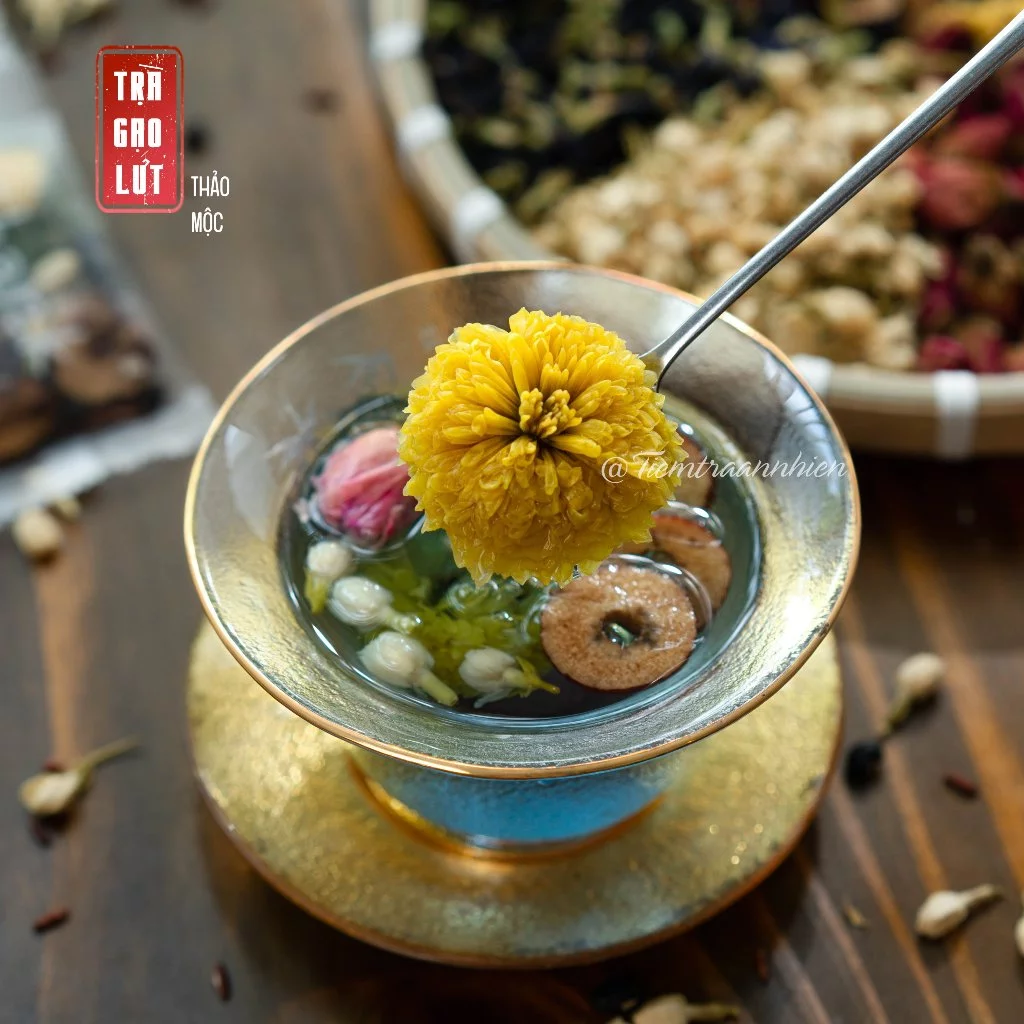 Trà Gạo Lứt Thảo Mộc An Nhiên mix 8 vị thảo mộc thải độc gan, thanh lọc cơ thể, dưỡng da
