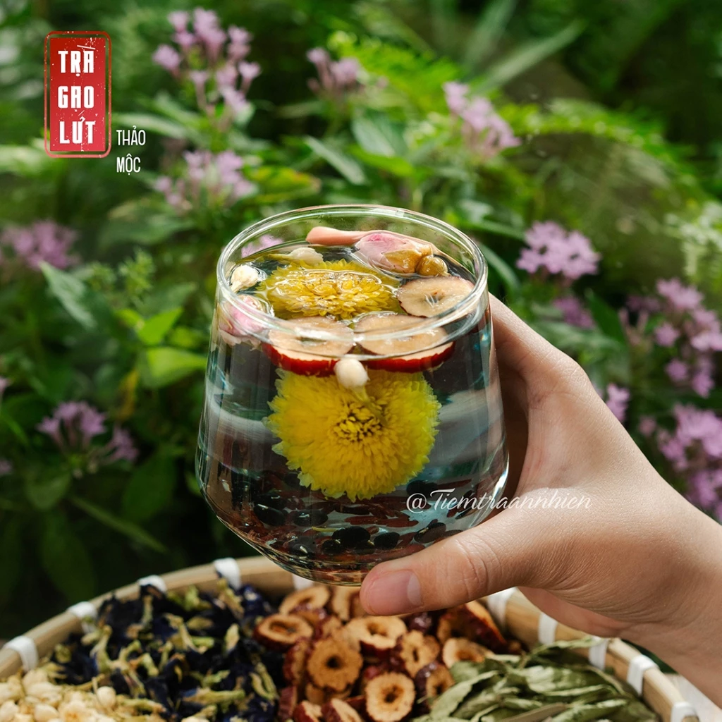 Trà Gạo Lứt Thảo Mộc An Nhiên mix 8 vị thảo mộc thải độc gan, thanh lọc cơ thể, dưỡng da
