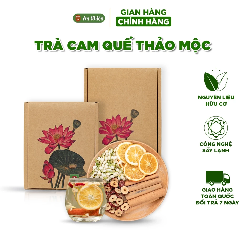 Trà cam quế thảo mộc táo đỏ nụ nhài An Nhiên giữ ấm thư giãn