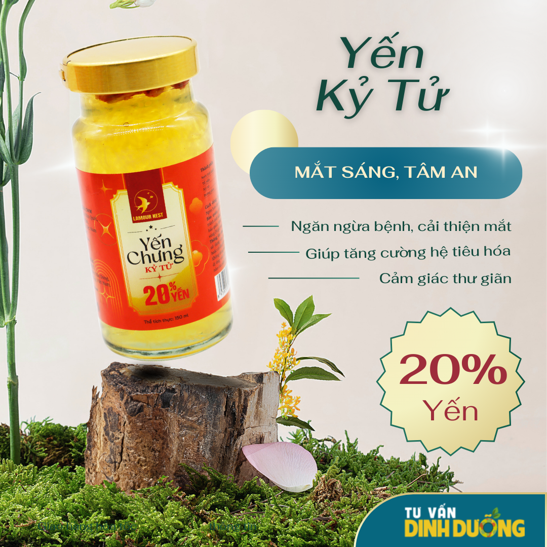 Combo 3 Hộp Yến Chưng Ngũ Vị Lamour Nest (150ml x 6 hũ/hộp) + Tặng 2 Hũ Đông Trùng Hạ Thảo Ngâm Mật Ong 70ml