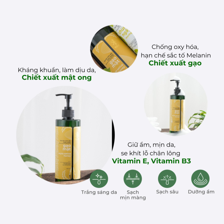 Sữa Tắm Thiên Nhiên Gạo Mật Body Shower Gel KOLAN 500ml