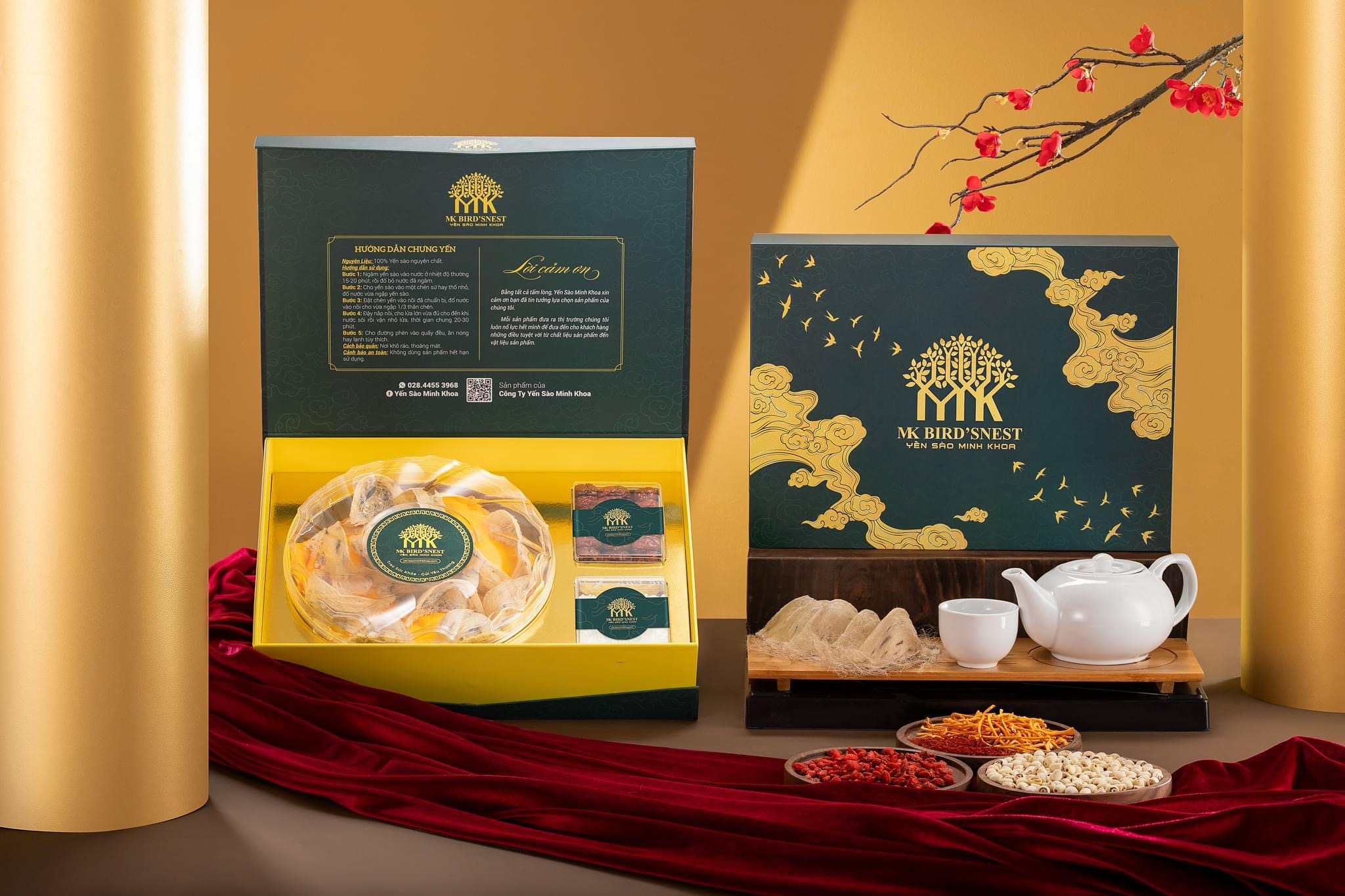Hộp 100g Tổ Yến Thô Xuất Khẩu Minh Khoa