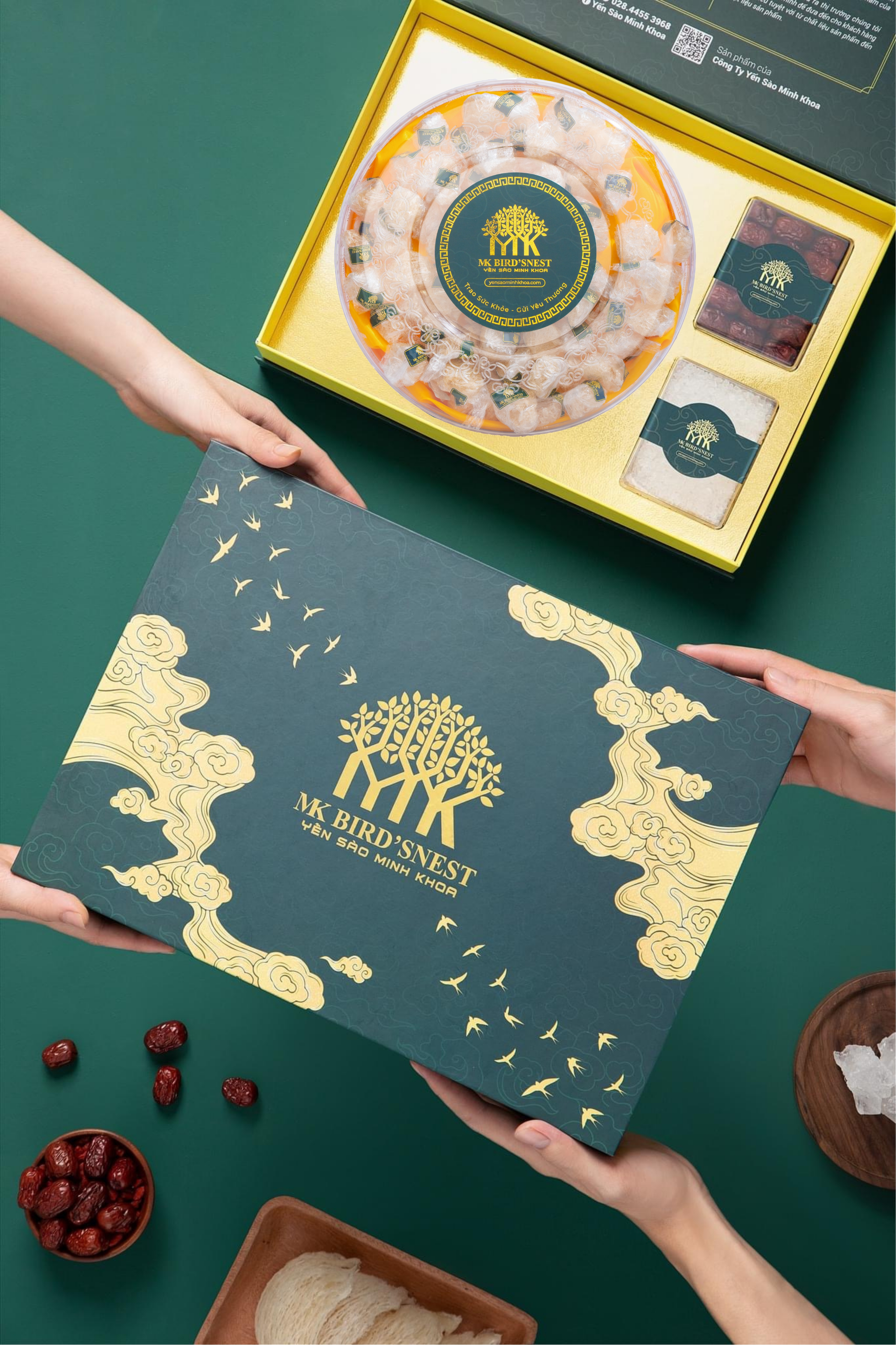 Hộp 50g Yến Viên Xuất Khẩu Full Sợi Minh Khoa